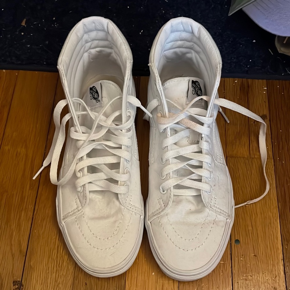 Women’s white high top vans